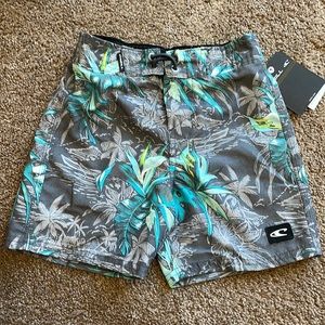 New O’Neill swim trunks size 3T Tropical design NWT